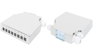 DIGITUS Hutschienen Spleißbox für 8 LC/DX Kupplungen, grau