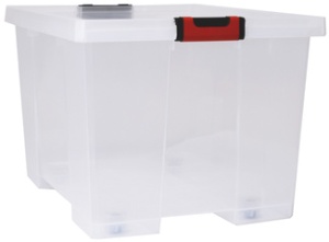 EDA Aufbewahrungsbox CLiPSTOCK, 75 Liter, PP, mit Rollen