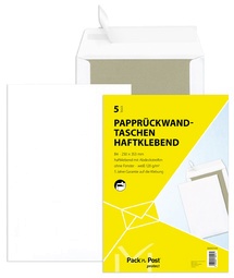 MAILmedia Versandtasche weiß mit Papprücken, B4,ohne Fenster