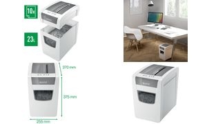 LEITZ Aktenvernichter IQ Home Office Slim, Partikel