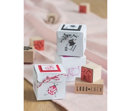 HEYDA Motivstempel-Set "Glück", in Klarsicht-Box