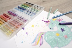 EBERHARD FABER Glitter-Fasermaler, 24er Kunststoffbox