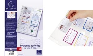 EXACOMPTA Visitenkarten-Prospekthülle, DIN A4, PP