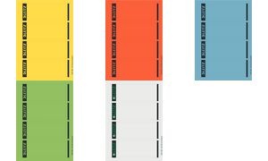 LEITZ Ordnerrücken-Etikett, 61 x 192 mm, kurz, breit, grau