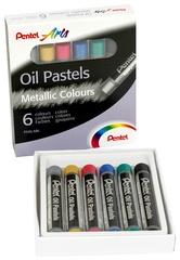 PentelArts Ölpastellkreide PHN-F6, 6er Set, Metallicfarben