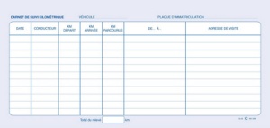 ELVE Bloc spiralé "Suivi kilométrique", 50 feuillets, dupli