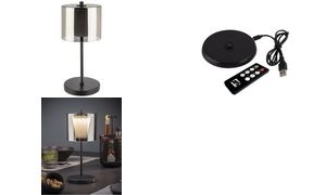 APS Akku LED-Tischleuchte ANTON, schwarz