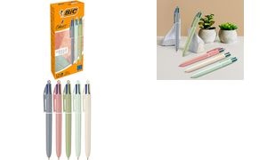 BIC Druckkugelschreiber 4 Colours Mineral Tones, 12er Box