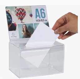 EXACOMPTA Aktionsbox, aus Acryl, abschließbar, glasklar