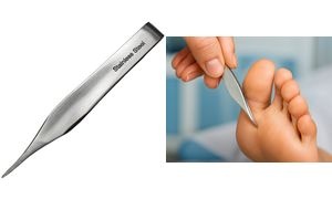 FIRST AID ONLY Feilchen-Splitterpinzette, 144 mm, silber