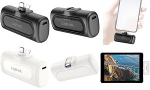 LogiLink Powerbank, 5.000 mAh, 2x USB-C, schwarz