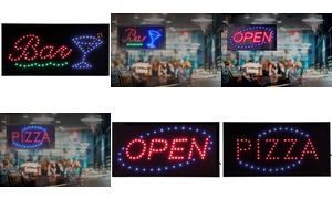 Securit LED-Reklametafel "PIZZA", 2 aufleuchtende Farben