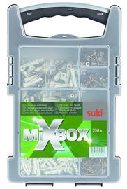 suki. Mixbox Spanplattenschrauben mit Dübeln, 700 teilig