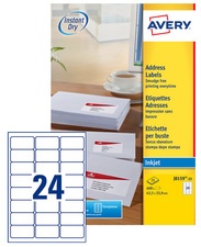AVERY Etiquette d'adresse Jet d'encre, 99,1 x 33,9 mm, blanc