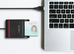 LogiLink USB 2.0 Smart-ID-Kartenleser, schwarz