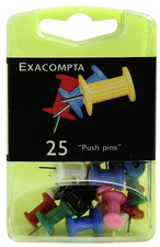 EXACOMPTA Pinnwand-Nadeln, farbig sortiert, 25 Stück