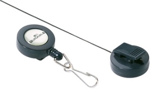 DURABLE Ausweishalter mit Karabinerhaken, anthrazit