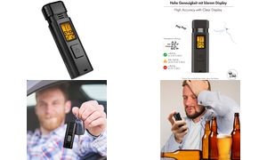 LogiLink Atem-Alkoholtester, mit LCD-Display, schwarz