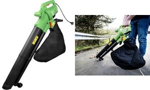 BRÜDER MANNESMANN Elektrischer Laubsauger / Laubbläser, grün