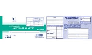 ELVE Manifold "Quittances de loyer", 105 x 210 mm horizontal