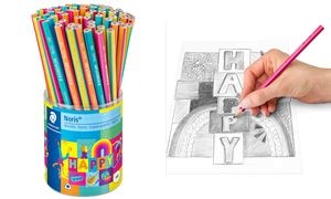 STAEDTLER Bleistift Noris HAPPY, Härtegrad: HB, 72er Köcher