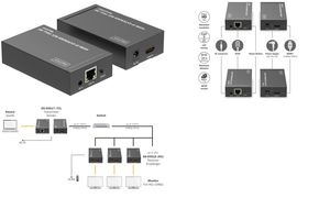 DIGITUS HDMI IP Video Extender Set, 120 m, schwarz
