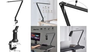 LogiLink Mikrofonarm, Armlänge: bis 840 mm, schwarz