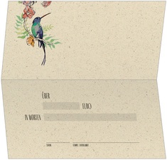 sigel Gutscheinkarte "Hummingbirds and flowers