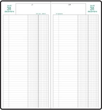 EXACOMPTA Agenda Banquier long, 2 volumes, 2027, noir