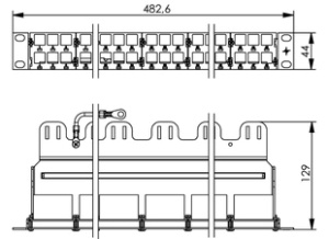 Telegärtner 19" Modulträger für 48 AMJ-S Module, 1 HE