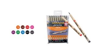 SAKURA Pinselstift PIGMA BRUSH, 9er Etui, farbig sortiert