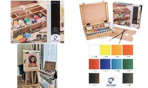 ROYAL TALENS Van Gogh Holzkoffer-Set Ölfarben Basic