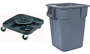 Rubbermaid Container BRUTE 151,4 Liter, eckig, aus PP, grau