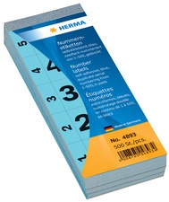 HERMA Nummernblock, selbstklebend, 28 x 56 mm, gelb