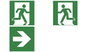 EXACOMPTA Hinweisschild "Evakuierung rechts"