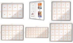 nobo Schaukasten Premium Plus, Metall-Rückwand, 8 x DIN A4