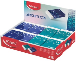 Maped Kunststoff-Radierer ARCHITEKT, 16er Display