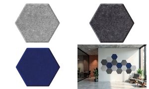 magnetoplan Akustik-Wandpaneele ecoAware, Hexagon, grau