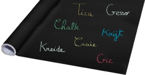 Wonday Kreidetafel-Folie, selbstklebend, Rolle, schwarz