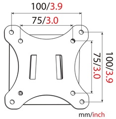 DIGITUS LCD-/LED-/TFT-Wandbefestigung, bis 68,58 cm (27")