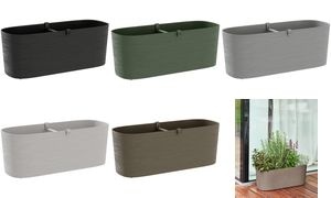 tera Blumenkasten "Paros", Breite: 500 mm, fog grey