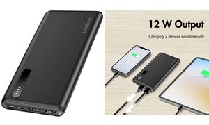 LogiLink Mobiler Zusatzakku, 8.000 mAh, 2x USB-A, schwarz