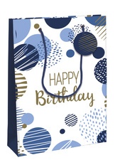 Clairefontaine Geschenktüte "Happy Birthday blau", groß