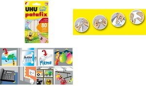 UHU Klebepads patafix Spongebob, wieder ablösbar, weiß