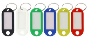 WESTCOTT Schlüsselanhänger mit Ring, dunkelblau, 100er Pack