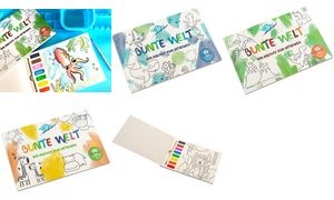 WEDO Malbuch BUNTE WELT, inkl. Farben & Pinsel, 3er Set