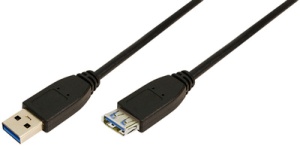 LogiLink USB 3.0 Verlängerungskabel, schwarz, 2,0 m