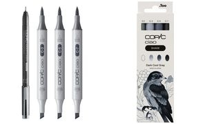 COPIC Marker ciao, 3+1 Set SHADE "Dark Cool Gray"