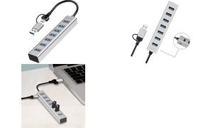 LogiLink USB 3.0 Hub, 7-Port, 7x USB-A, silber
