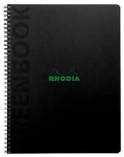RHODIA Collegeblock GREENBOOK, DIN A5+, liniert, schwarz